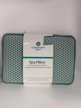 Comfort Bay Green Spa Pillow W/ Suction Cups 7.5”x11.5”